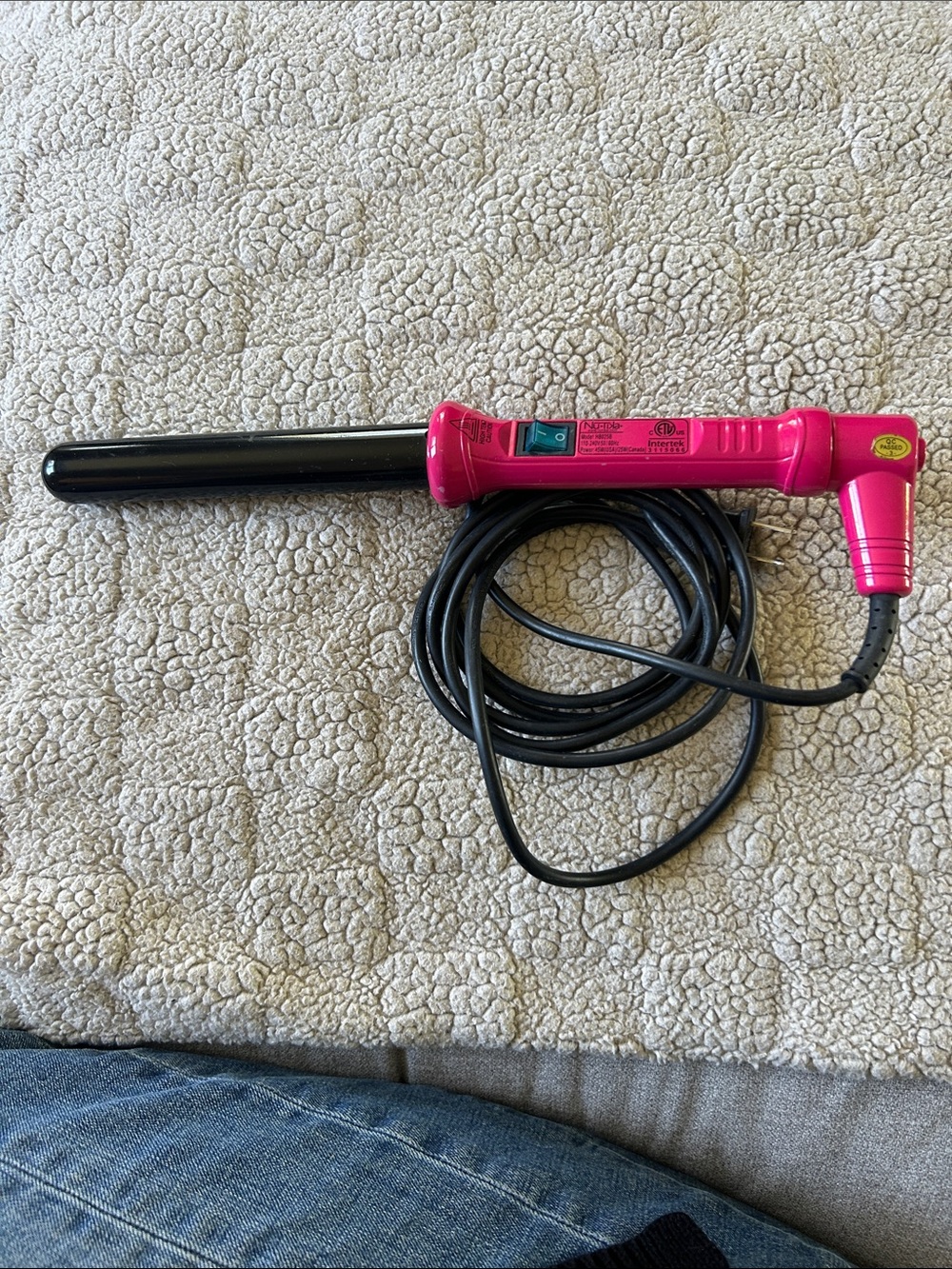 Pink Professional Ceramic Curling Wand - 1”